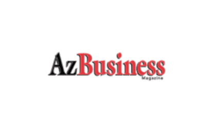 Az business magazine logo on a white background.