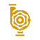A yellow and white icon of a pipe designed by MGC Services.