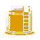 A yellow MGC Services container.